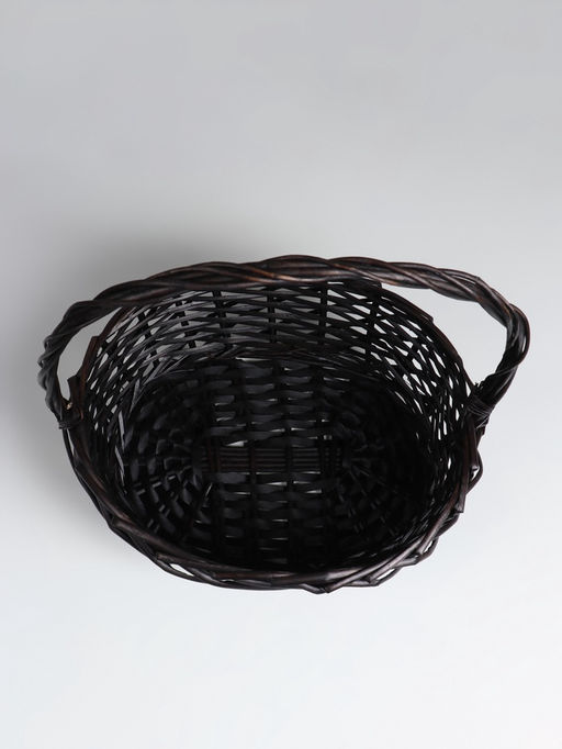 Корзина плетёная для хранения Trog, лоза, с ручкой, тёмно-коричневая, набор 3 шт.