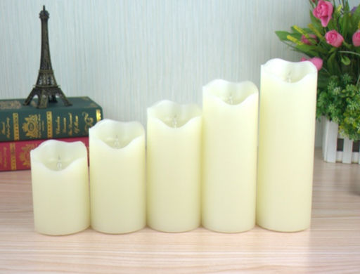 Сувенир с подсветкой "Свеча восковая - Ангел" 7,5*15 см - облита воском (работает от батареек 3 ААА)