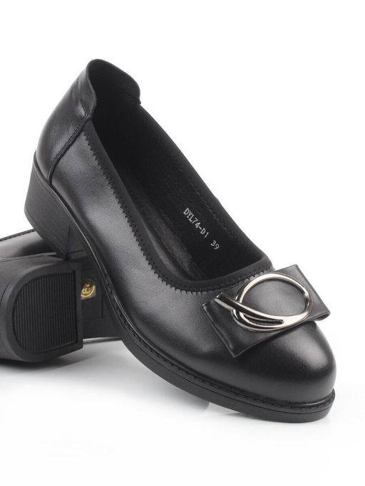 06-DYL74-D1 BLACK Туфли женские (натуральная кожа)