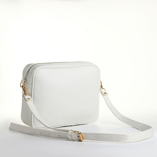 Сумка женская кросс-боди TEXTURA на молнии, 22×8×17 см, белая