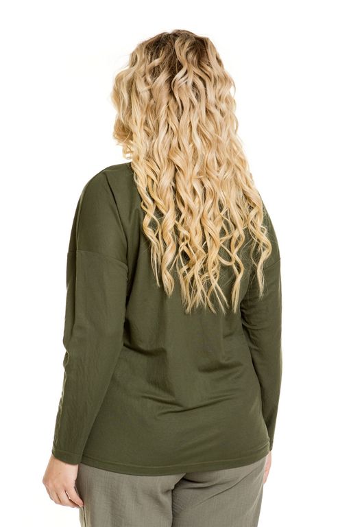 Лонгслив 1003 хаки - Novita фото 3