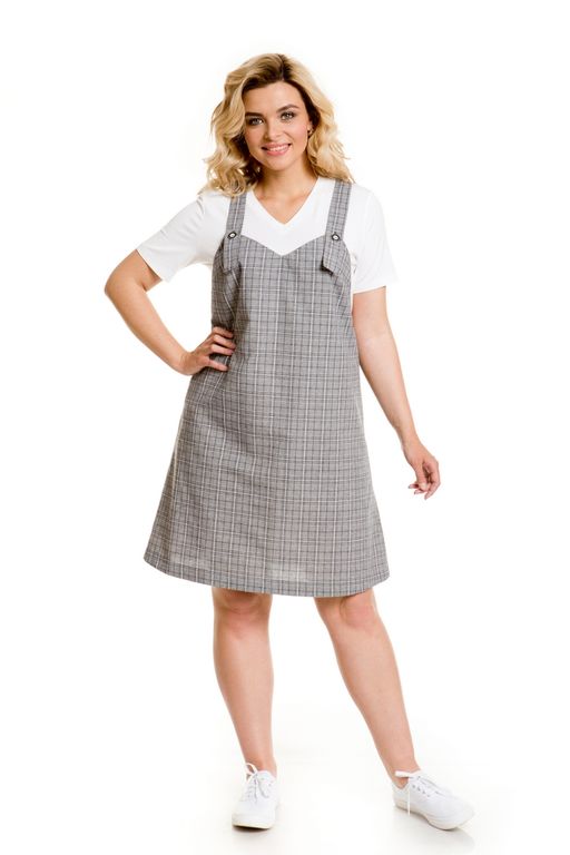 Сарафан 903 серая клетка - Novita фото 6