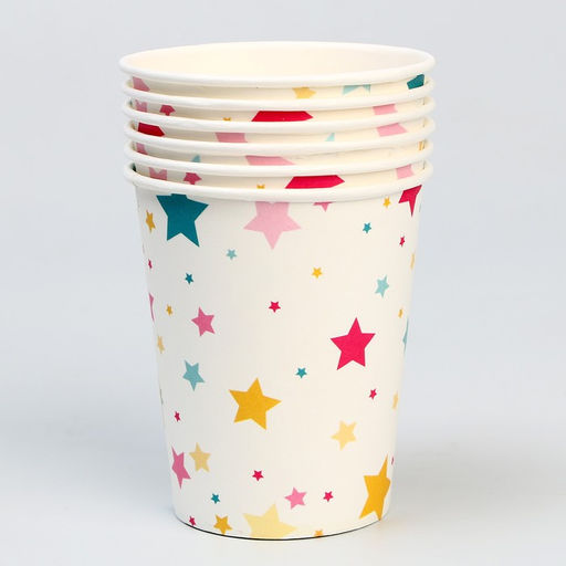 Стакан бумажный Звёзды, 250 мл, в наборе 6 шт. - Страна карнавалия фото 3