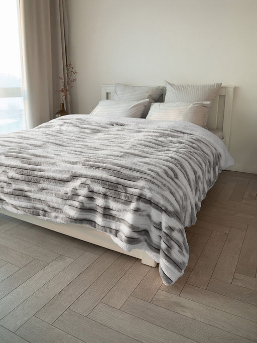 Плед меховой 200x220 серый - Denastia фото 6