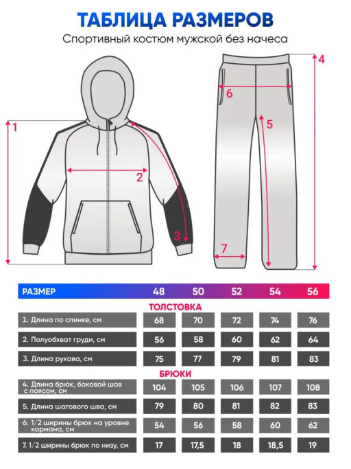Спортивный костюм Футер 2-х нитка, 75% хлопок - Relay фото 26