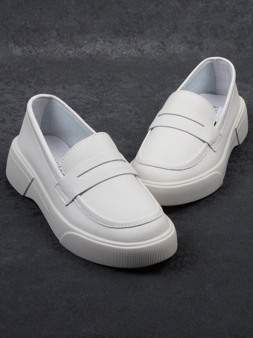 03-YD122-2 LT. BEIGE Лоферы женские (натуральная кожа)