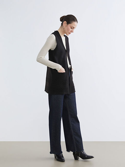 V Yaka Kad?n Triko Yelek