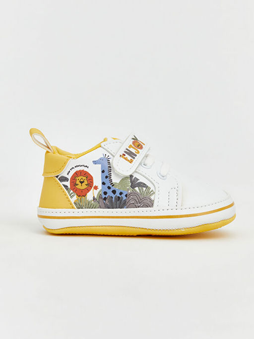 Bask?l? Erkek Bebek Spor Ayakkab?