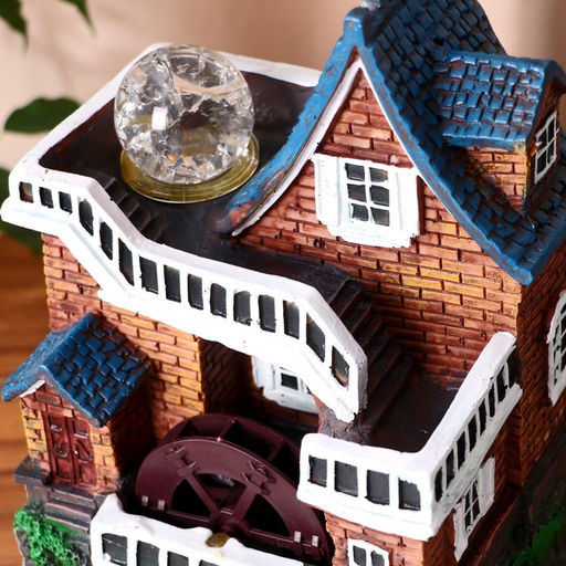 Фонтан настольный «Домик лестница», 27×18 см, с подсветкой