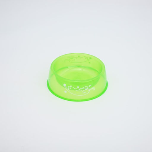 Миска пластиковая Котик и звёзды, 300 мл, зелёный - Пушистое счастье фото 2