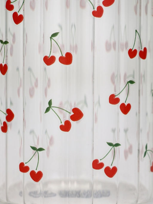 Кружка стеклянная «Вишенки», 350 мл