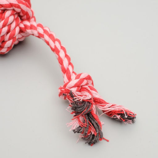 Игрушка канатная Большой шар (7 см) с ручками, 32 см, до 80 г, микс цветов - Пижон фото 2