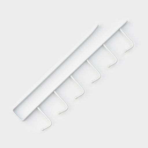 Держатель кухонный подвесной Доляна, на 6 предметов, 1.5×28×7.5 см, белый