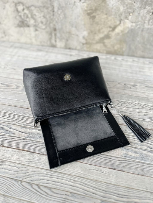 Женская кожаная сумка через плечо 8722-9 Блек - Sergio valentini фото 4