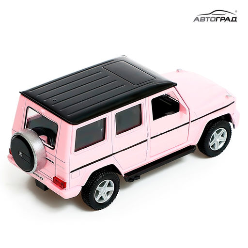 Машина металлическая MERCEDES-BENZ G63 AMG, 1:32, инерция, цвет матовый розовый - АвтоГрад фото 5