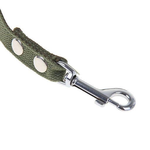 Поводок брезентовый 2 м х 2 см, тёмно-зелёный - Пижон фото 2