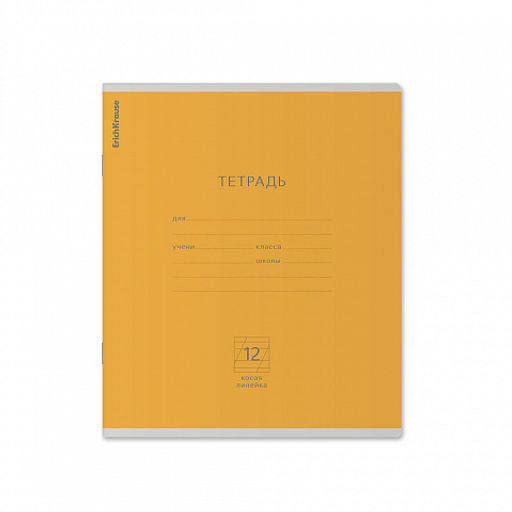 Цена за 280 шт. Тетрадь школьная ученическая ErichKrause Классика Nature Colors ассорти, 12 листов, косая линейка (в плёнке по 10 штук) фото 5