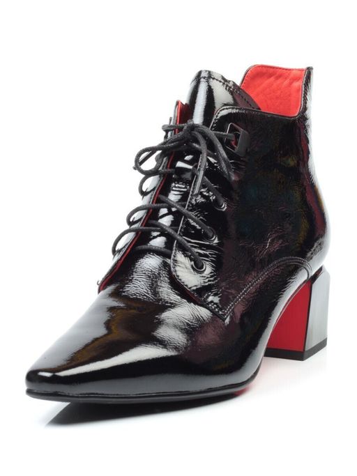 01-CP78-1 BLACK Ботильоны женские (натуральная кожа, байка) - Фабричный китай фото 6