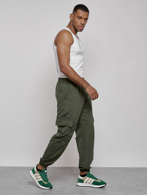 Брюки джоггеры спортивны мужские цвета хаки 12918Kh - Mtforce фото 7