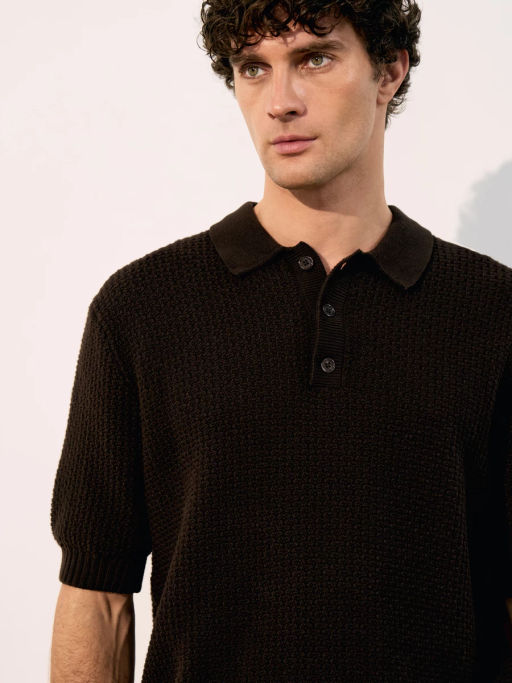 Джемпер поло фактурной вязки ZR2605043301-27 / Zarina