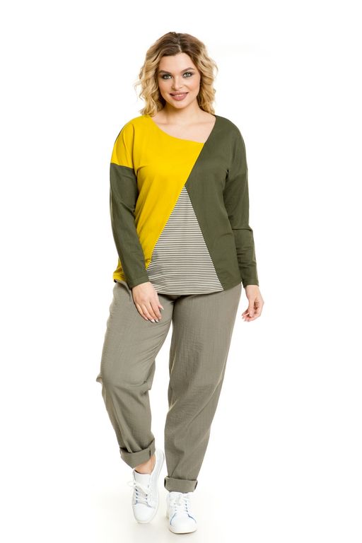 Лонгслив 1003 хаки - Novita фото 4