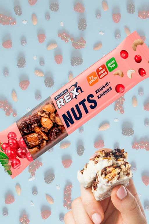 Батончик ореховый протеиновый NUTS, 40 г - Proteinrex фото 7