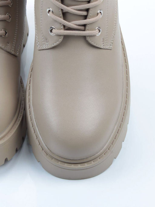 04-PAS144-2Z BEIGE Ботинки зимние женские (натуральная кожа, 100% шерсть)