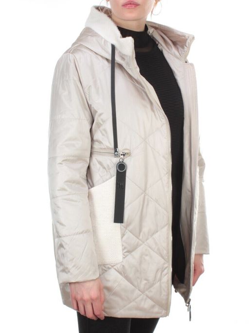 22-302 BEIGE Куртка демисезонная женская AKiDSEFRS (100 гр.синтепона) - Фабричный китай фото 6