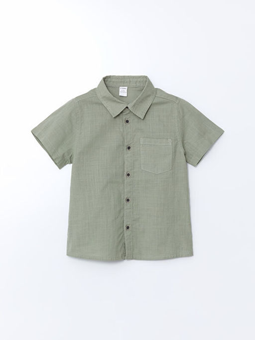 Basic Cepli Erkek ?ocuk Poplin G?mlek