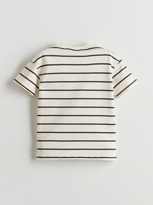 Bisiklet Yaka ?izgili Erkek ?ocuk Ti??rt