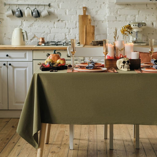 Скатерть Этель Kitchen 150×250 см, цвет зелёный, 100% хл, саржа 220 г/м²