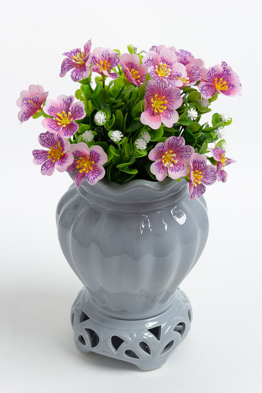 Ваза ажурная, керамика (2 шт) SF-2827, серый