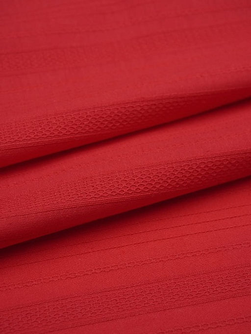 Фактурный хлопок Рельефные полоски цв.красный, ш.1.4м, хлопок-100%, 115гр/м.кв - Купава фото 5
