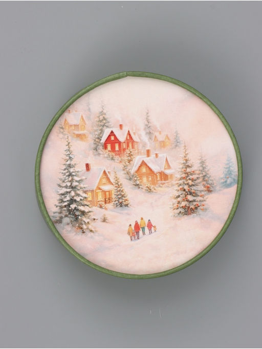 Коробка подарочная круглая «Счастья в Новом году», 12 × 16 см