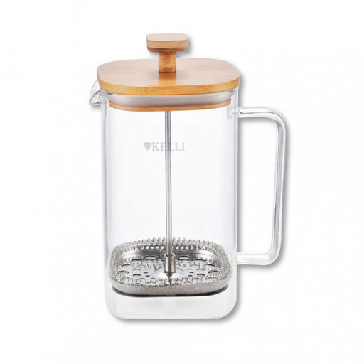 Френч-пресс 800 мл, с бамбуковой крышкой арт. KL-3029