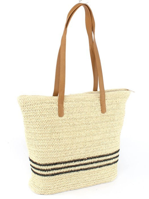 Сумка пляжная текстиль SNX-008, 1отдел, бежевый 259451 - Adelia фото 2