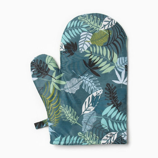 Варежка-прихватка Этель Папоротник 20х28 см, 80% хл, 20% пэ, сатин 110 г/м2  фото 2