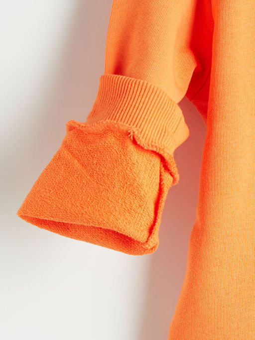 Bisiklet Yaka Bask?l? Erkek ?ocuk Sweatshirt