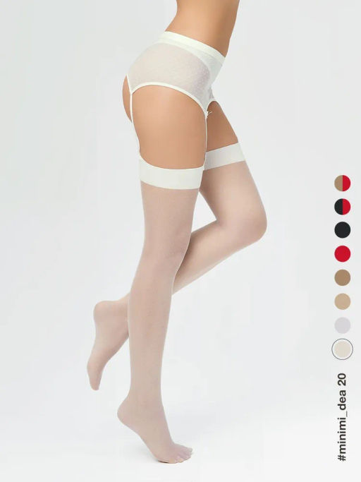 DEA 20 calze (100/10) чулки под пояс - avorio - Minimi фото 3