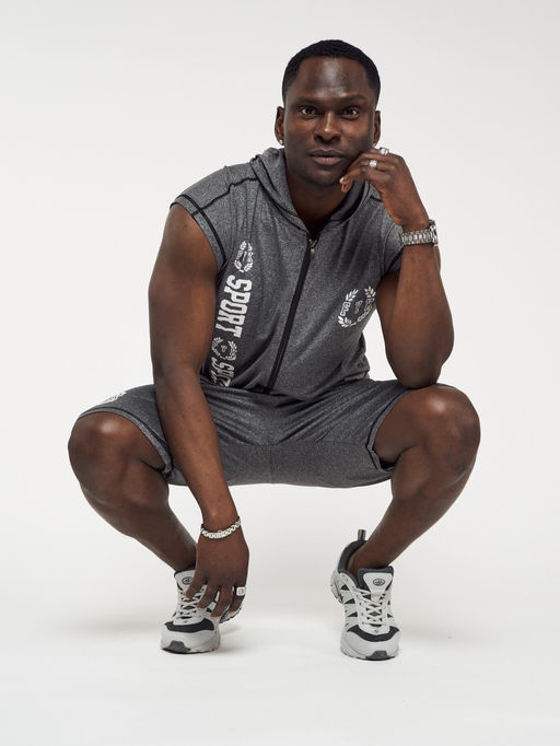 Спортивный костюм летний мужской серого цвета 2265Sr