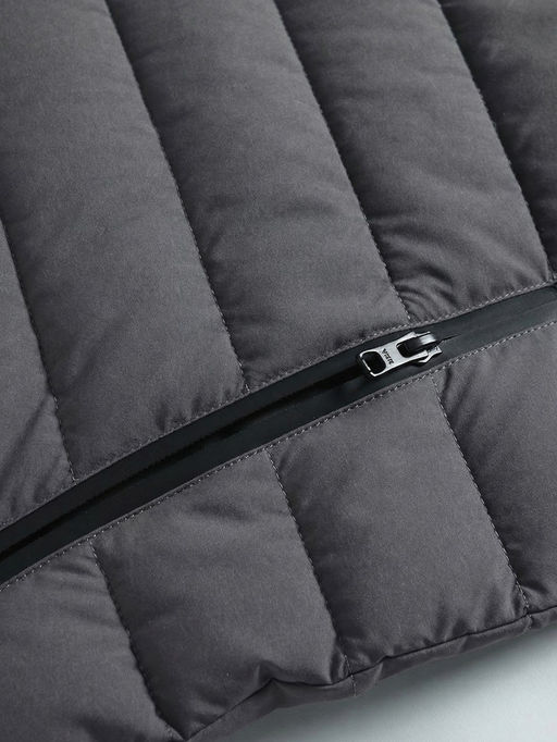 Куртка мужская гибридная стёганая с капюшоном с графеновой подкладкой серого цвета 9627_1Sr