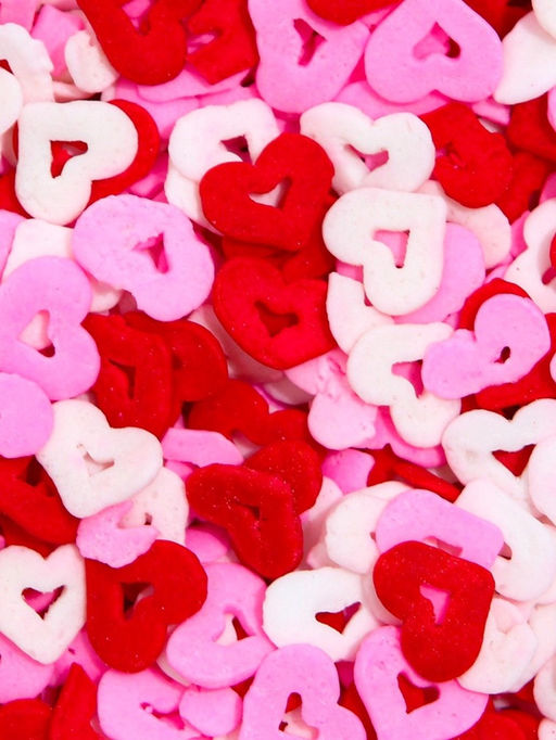 Кондитерская посыпка Миром правит любовь, красная, белая, розовая, 50 г