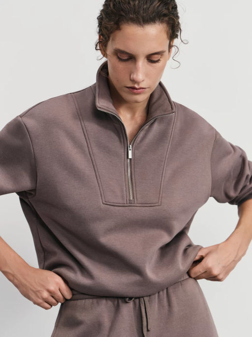 Свитшот на молнии с воротником / Zarina