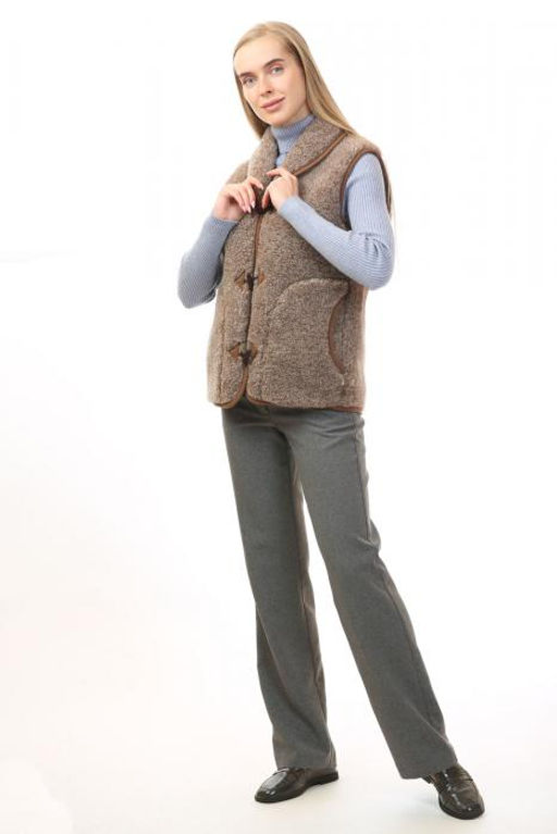 Жилет арт.1213-02/пуг. воротник ТАРА Марроне - Altro фото 3