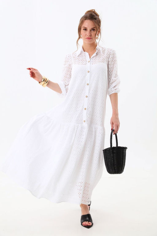 Платье NIKVA н800-6-Р молоко  фото 5