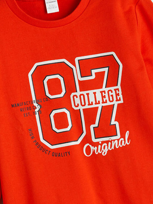 Bisiklet Yaka Erkek Bebek Sweatshirt ve E?ofman Alt 2li