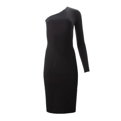 Платье женское миди MINAKU: PartyDress, чёрное, размер 40
