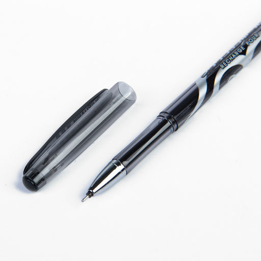 Цена за 12 шт. Ручка гелевая со стираемыми чернилами 0.5 мм, стержень чёрный, корпус тонированный