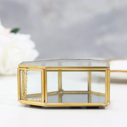 Шкатулка для украшений (колец, колье, серёг) Сердце, стекло, 12?12?4 см