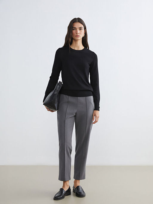 Bisiklet Yaka Kad?n Triko Kazak